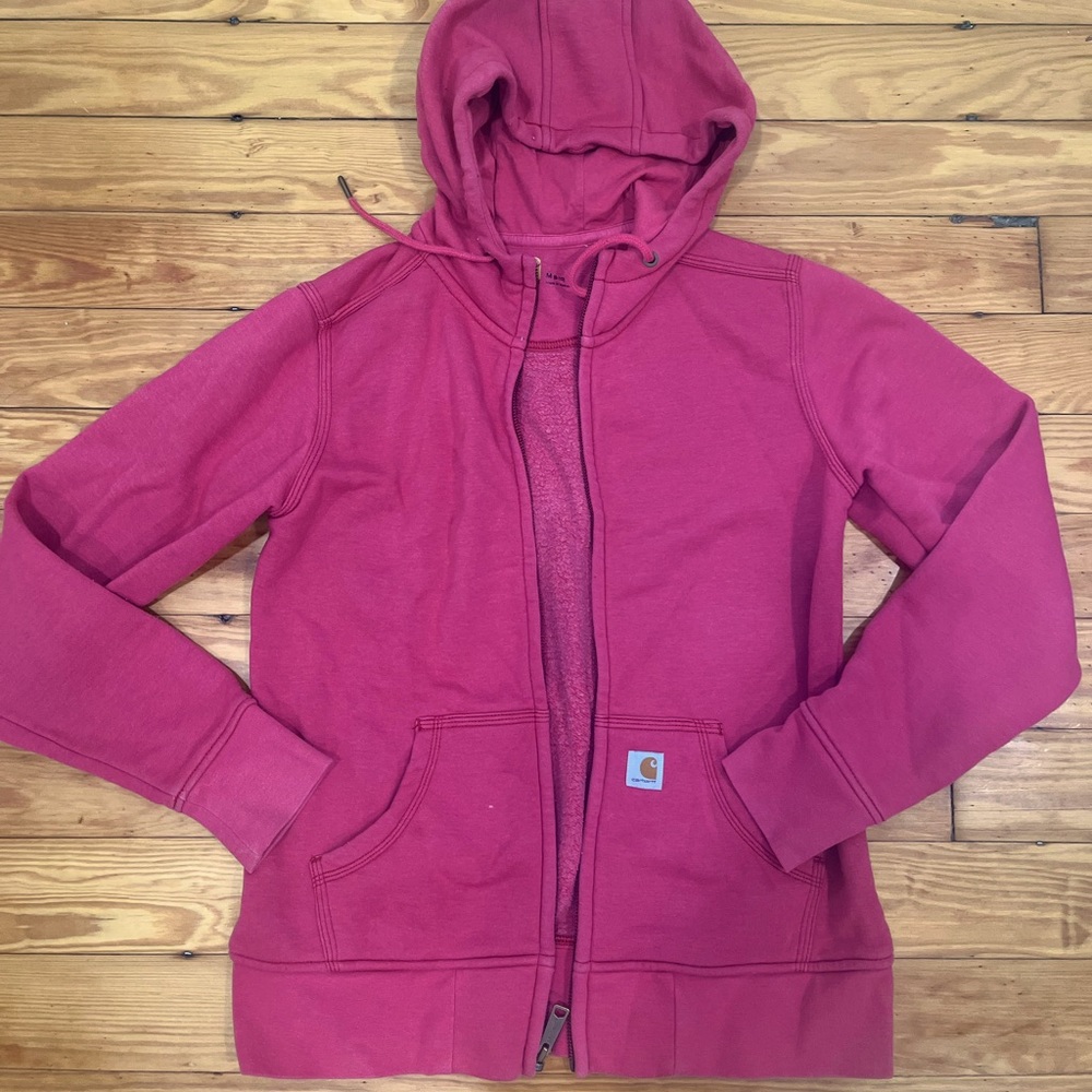 Womens Carhartt Zip Up Hooded Sweatshirt